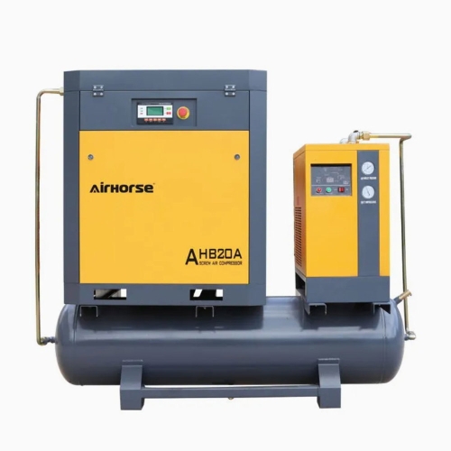 Kompresor śrubowy 15kW | 1500L/min | Zbiornik 500L i Osuszacz